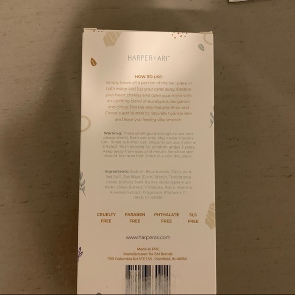 NEW Harper and Ari crystal quartz eucalyptus citrus bath bomb bar - Picture 4 of 6